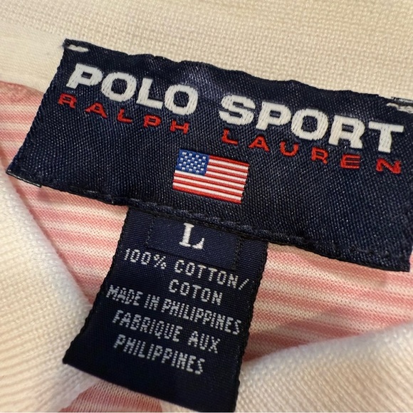 Ralph Lauren Sport Women’s Sleeveless Polo Shirt Pink & White NWOT Sz L - Picture 4 of 11